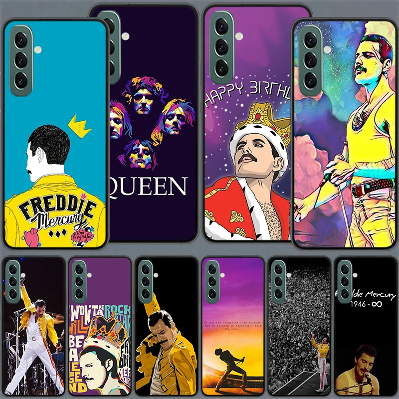 Rock Funky Freddie Mercury Queen Phone Case For Samsung Galaxy M52 M51 M32 M31 M30S M21 M12 M11 A70 A50 A40 A30 A20 A10 A9 A8 A7