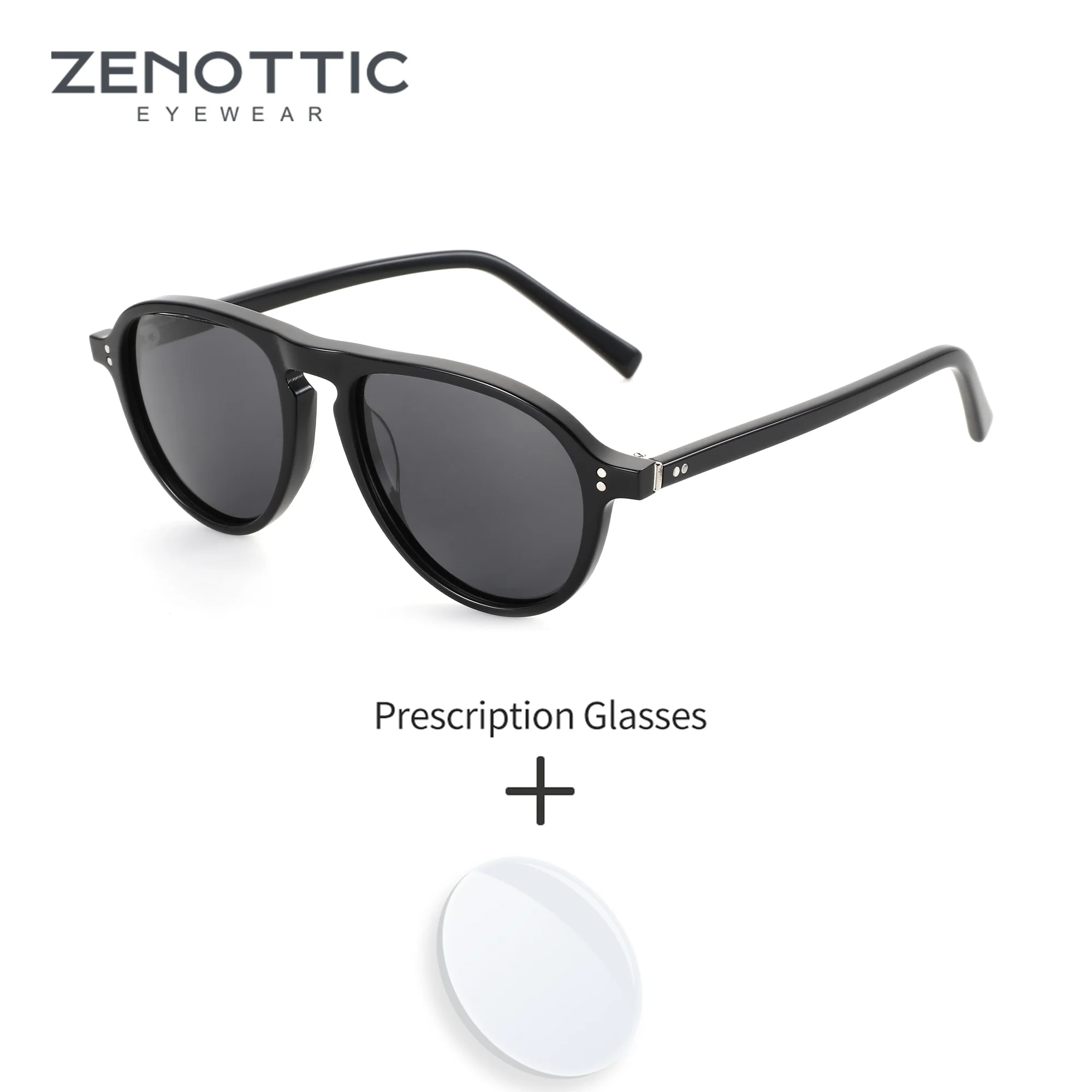 

ZENOTTIC S размер модные квадратные солнцезащитные очки UV400 по рецепту для мужчин трендовые ацетатные поляризационные оптические солнцезащитные очки