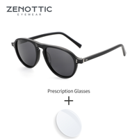ZENOTTIC S Size Fashion Square UV400 Sunglasses Prescription For Men Trend Acetate Polarized Optical Sun Glasses