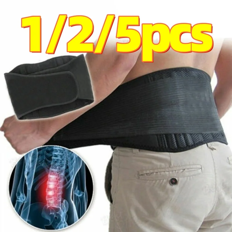 1/2/5 Stück Verstellbarer Selbstheizender Taillengürtel Rückenstütze Lendenwirbelstütze Massageband Gesundheitspflege
