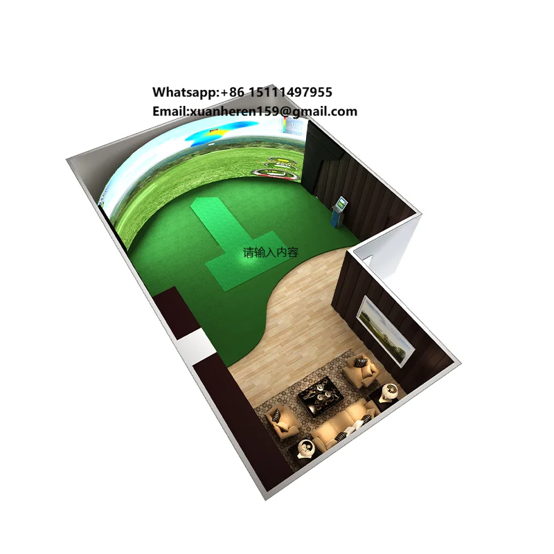 Most Realistic Indoor Golf Simulators Single Projection 3D Driving Range Course the Ultimate Golf Experience