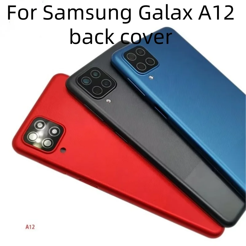 Back cover For Samsung Galaxy A12 Battery Back Cover Glass Panel Rear Door Battery Housing Case Adhesive Replacement