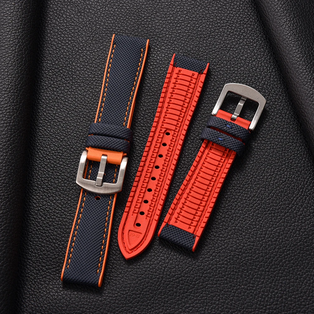 Canvas Nylon Rubber Strap 20mm 22mm 24Waterproof Watchband For Breitling Omega IWC Citizen TUDOR Hamilton Watch Men accessories view 6