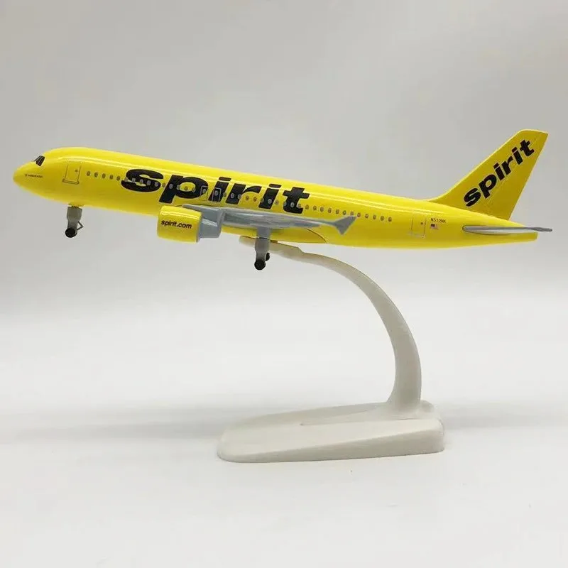 Druckguss 20CM A320 Metallmodell Flugzeug Spielzeug Spirit Airways USA mit Metalllegierung Spielzeug Flugzeugmodell für Kinder Kinder Dekoration