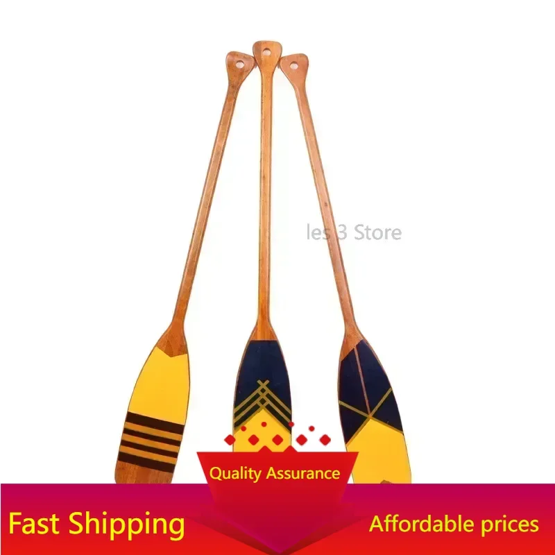 

for120cm Vintage Style decoration wooden rowing boat oars canoe paddle customizable pattern