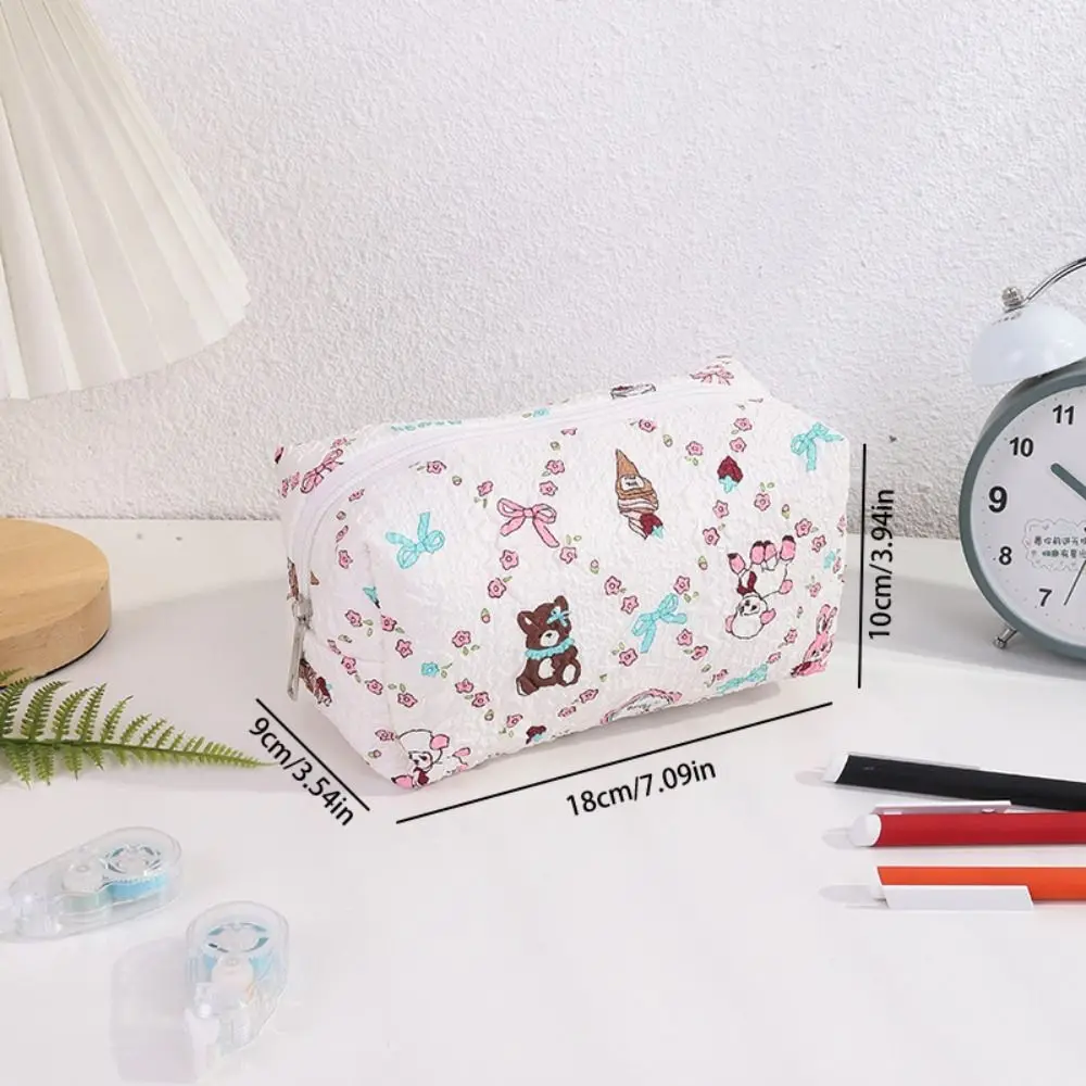Astuccio per penne stampato con animali dei cartoni animati Astuccio portatile di grande capacità Astuccio per cancelleria multifunzionale Ufficio scolastico