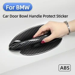Car Door Handle Cover Trim Anti-scratch Auto Door Bowl Stickers Protect Accessory For BMW G30 G38 G32 6GT G20 G26 X3X4X5X6X7 LHD