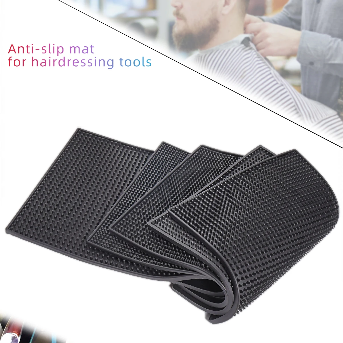 Hair Scissors Clippers Trimmers Anti-Slip Mat - Non-Slip, Easy Clean/Store, Protect Tools from Drops