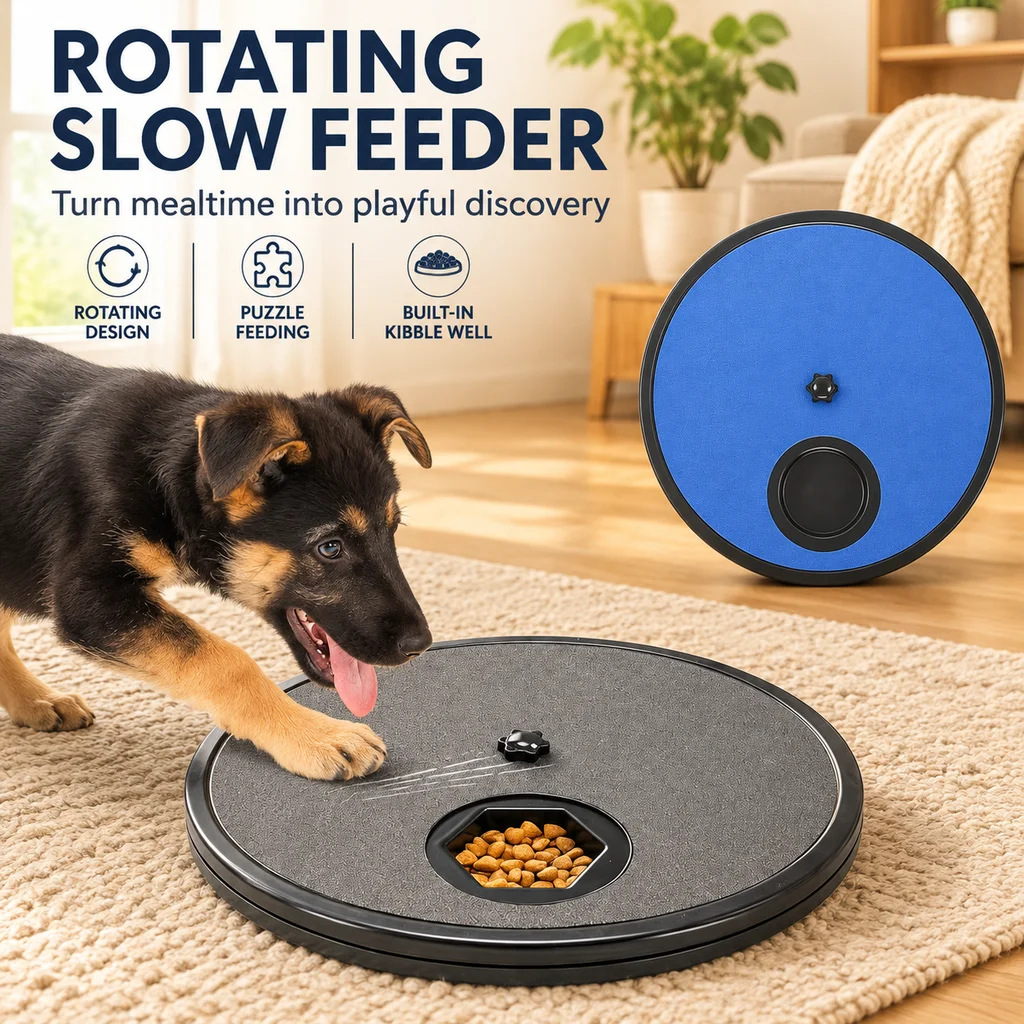 New Pet Supplies Rotatable Dog Cat Nail File Scratcher Board with Sandpaper Slow Feeder Toy Interactive Scratching Grinder