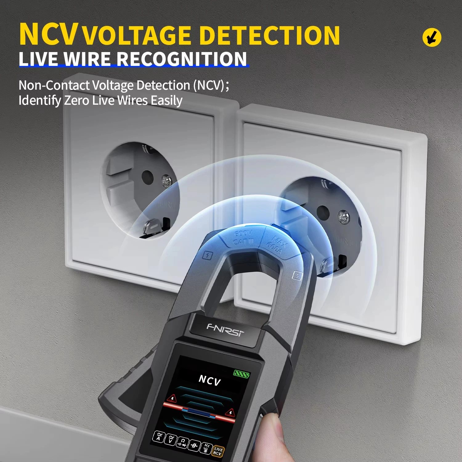 10000 Counts USB rechargeable DC AC Current Clamp Meter Digital Multimeter 600A Amperimetric Clamp capacitance Electrician Tool