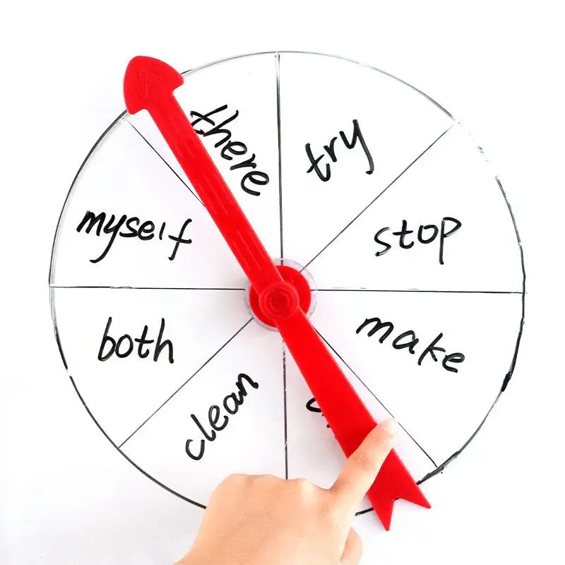 30cm Big Suction Pointer Spinners Classroom Prize Draw Whiteboard Spinning Wheel Phonics Learning Toy Teaching Aids Large Spin