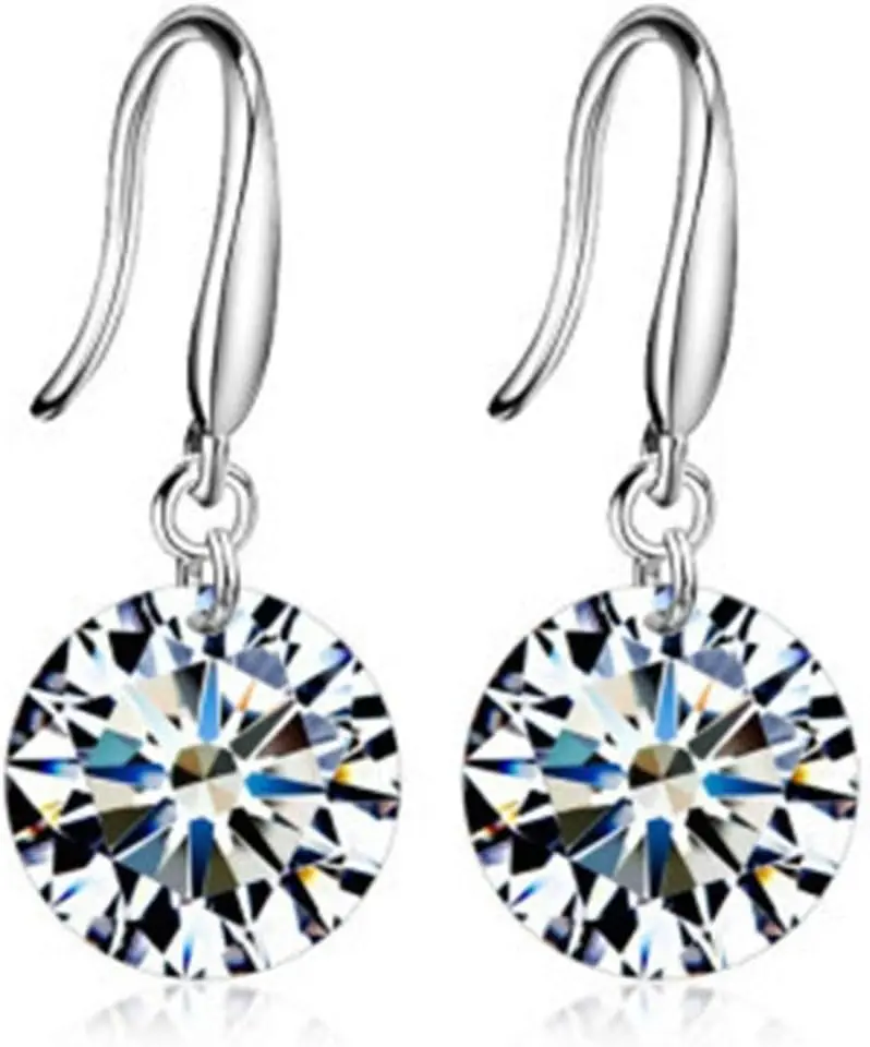 

120cc Women's Silver Hoop Earrings Stud Style A