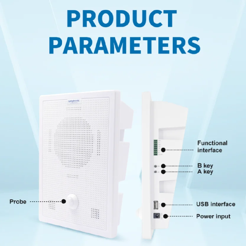 Wall Mounted Infrared Human Sensing Motion Activated Voice Player Factory Indoor Sound Prompt Security Warning Siren System