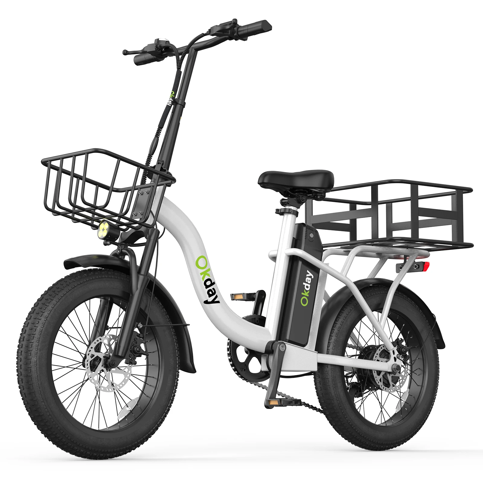 

749W Peak Folding Electric Bike for Adults, 19MPH 48V 15Ah Removable Battery, 55-Mile Range, 20"x3" Fat Tire, Step-Thru Ebike wi