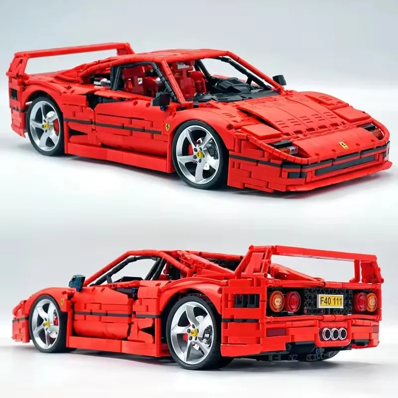 

4026PCS 1:8 Technical F40 MOC Building Blocks Red Retro Sports Car Construction Set Toys for Adults Kids Birthday Gifts