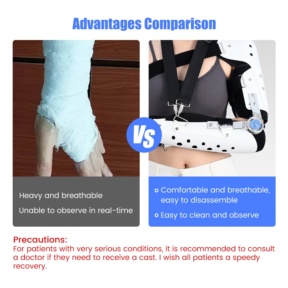 Elbow Support Brace Rehabilitation Adjustable Arm Injury Recovery Brace Stabilizer with Sling Elbow Shoulder Fracture Fixation