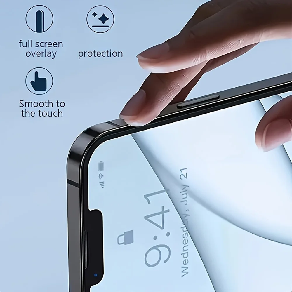 5 Stück Vollflächiger Displayschutz für iPhone 18 Pro Max 17 16 15 14 Plus 11 Pro 13 12 Mini Air 16e Gehärtetes Glas Schutzfolie – Detail 9