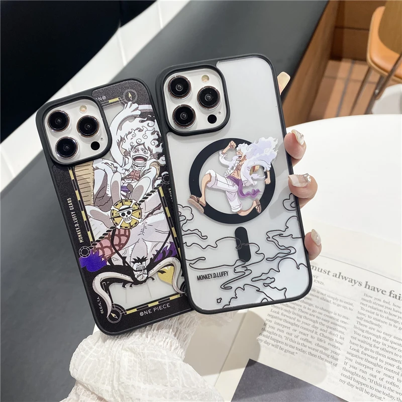 Anime One Piece Cute Nika Luffy Kaido Case for IPhone 11 12 13 14 15 16 Pro Max Cartoons Phone Cover Back Shell Toy Gift