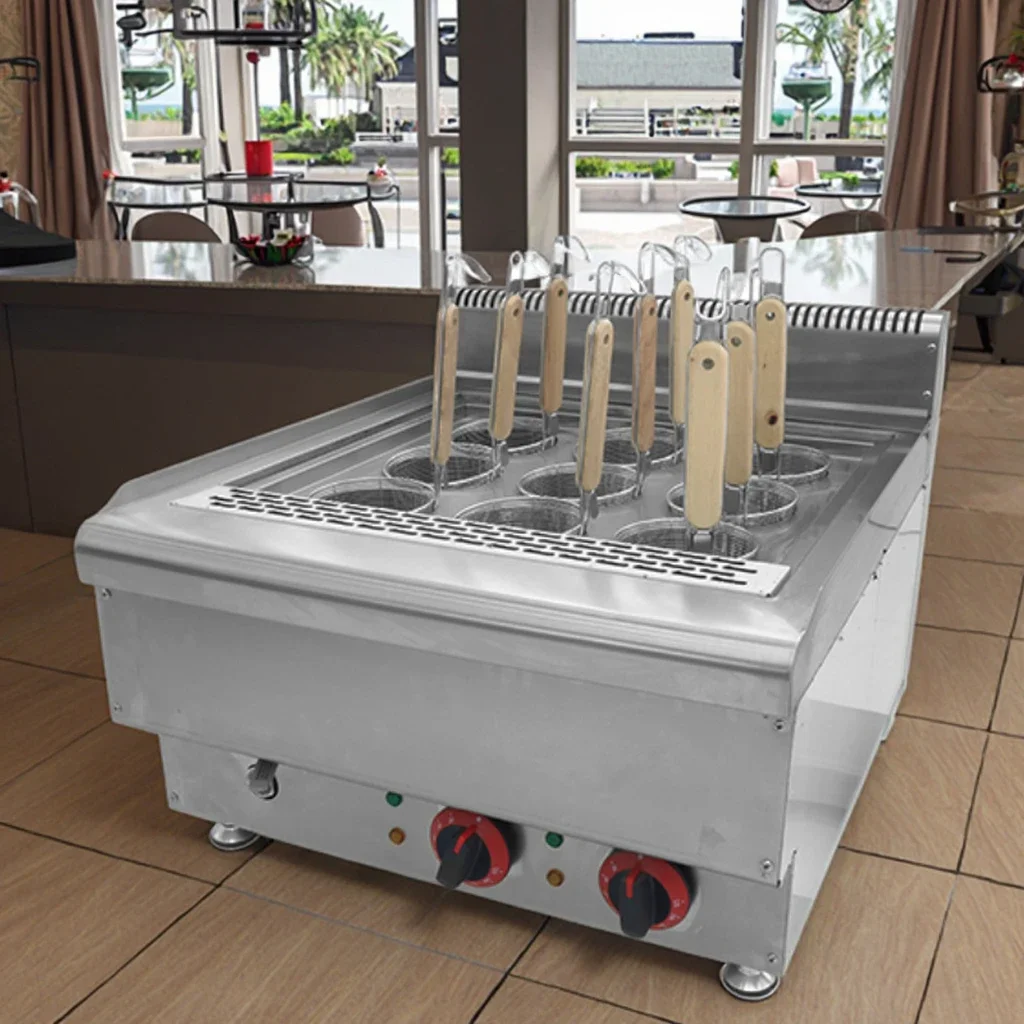 Rapid-Boiling Electric Countertop Stainless Steel Noodle Cooker for Fast-Food Outlets