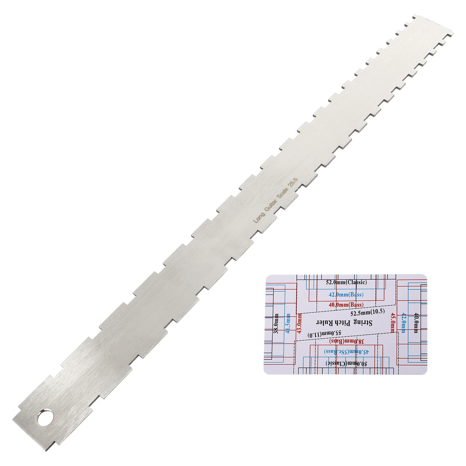 

2pcs Guitar Neck Ruler Stainless Steel Plastic Measuring Tools String Height Adjustable Repair Kit Luthier Accessories Musical
