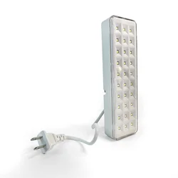 Luz de emergência portátil regulável, lâmpada doméstica recarregável, lanternas de acampamento, parede para perda de energia, uso de interrupção, 30LEDs, 2 modos