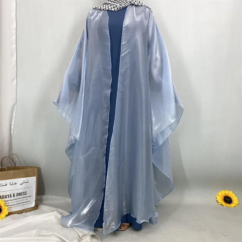 หรูหราดูไบ Abaya ตุรกี Kaftan ชุดสตรีมุสลิม Eid อิสลามเสื้อผ้าอาหรับ Robe Kimono Jalabiya Kebaya Caftan Marocain Femme