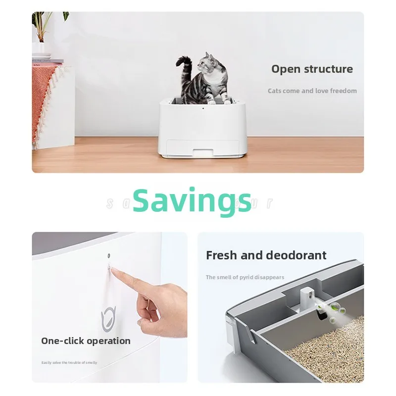 

Pet Cat Toilet Automatic Cat Litter Box Large Intelligent Cleaning Open Semi-closed Shit Shovel Machine