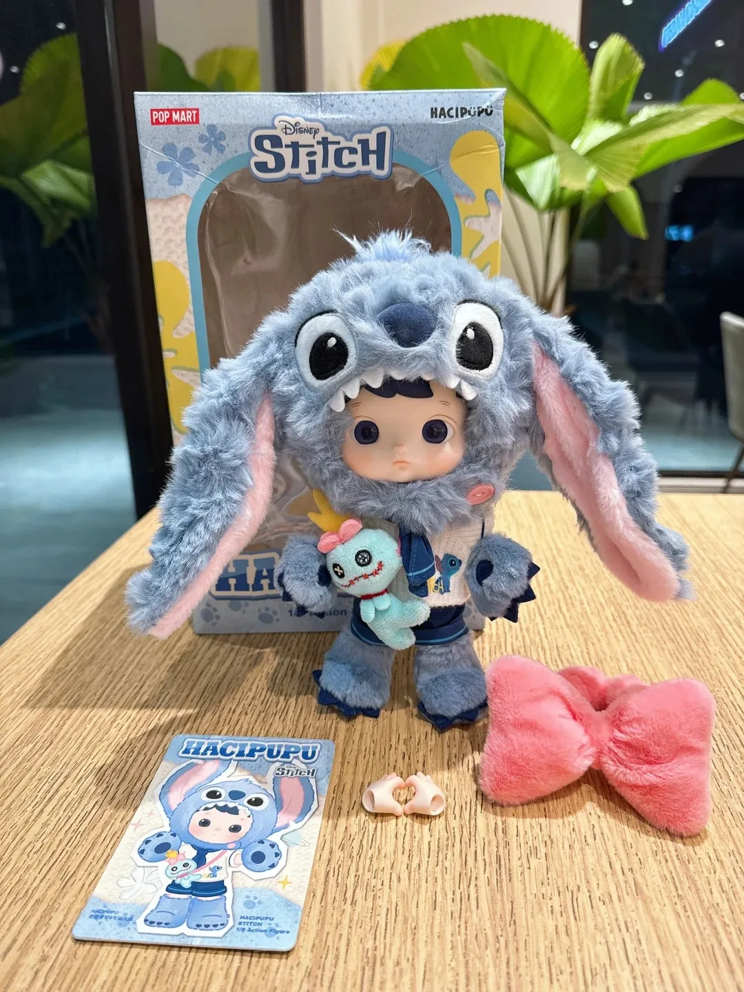 POPMART HACIPUPU Series Stitch 1/8 Joint Movable Action Figure Penguin Anime Doll Captain Bear Model KeyChain Bag Surprise Gift