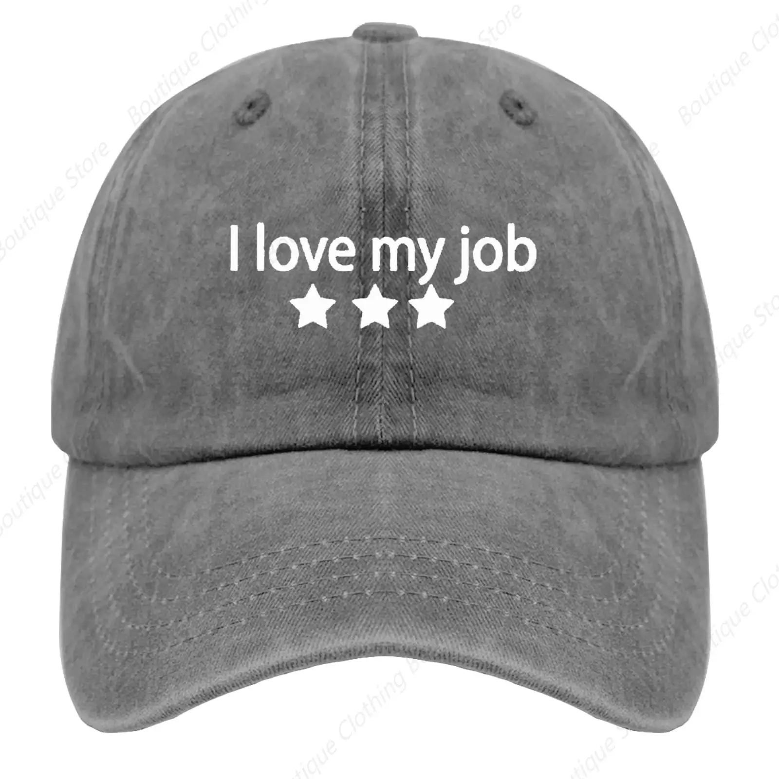 

I Love My Job Hats Fishing Hats Pigment Gray Mens Hats Gifts for Boyfriends Beach Cap