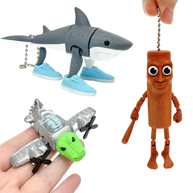 تونغ تونغ تونغ صحور ثلاثية الأبعاد مطبوعة الحيوان الجبال والبحار مضحك القرش تحصيل مجردة النحت رف الكتب الإيطالية ديكور #1