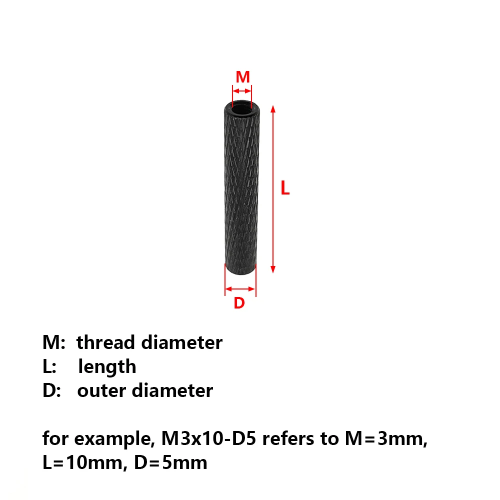 10pcs M2x/M3*10/12/14/15/19/20/22/25/28/30/35/40 Knurled Aluminum Standoff Spacer Stud Fastener for RC Drone