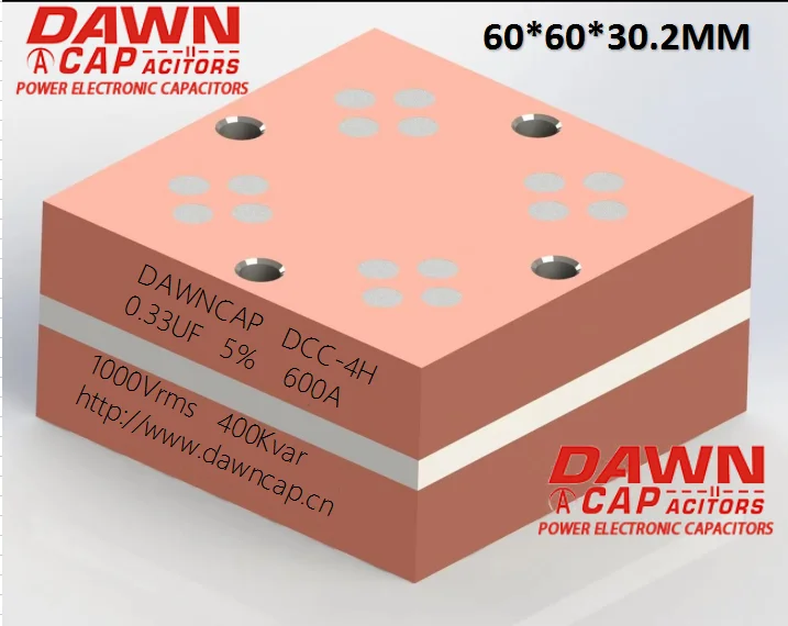 

DAWNCAP DCC-4H 0.33UF 1000V 600A 400KVAR Water cooled large current Big Current Resonant Capacitor