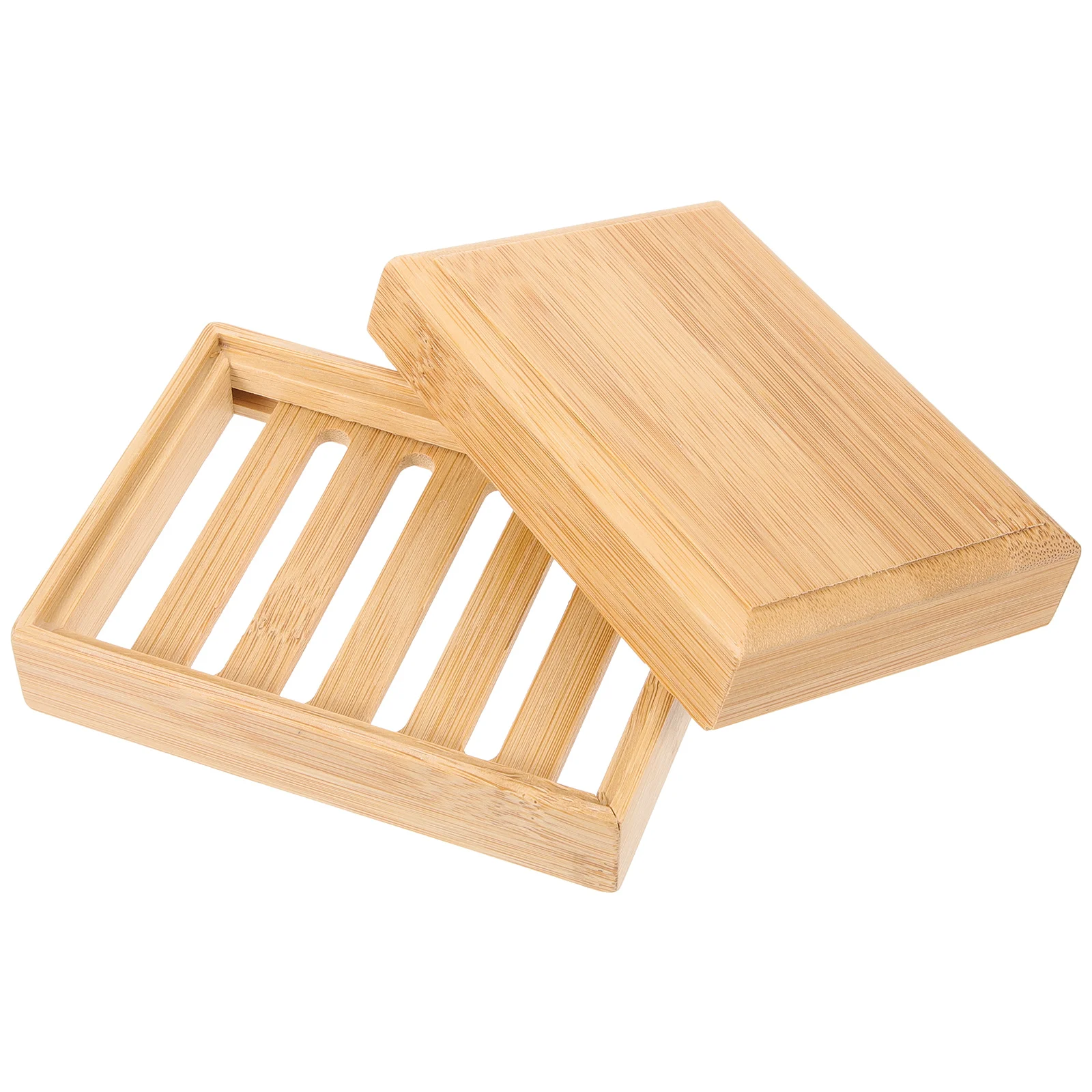 Bamboo Vintage Soap Dish Laundry Holder Tray for Bathroom Stand Case Bar Draining