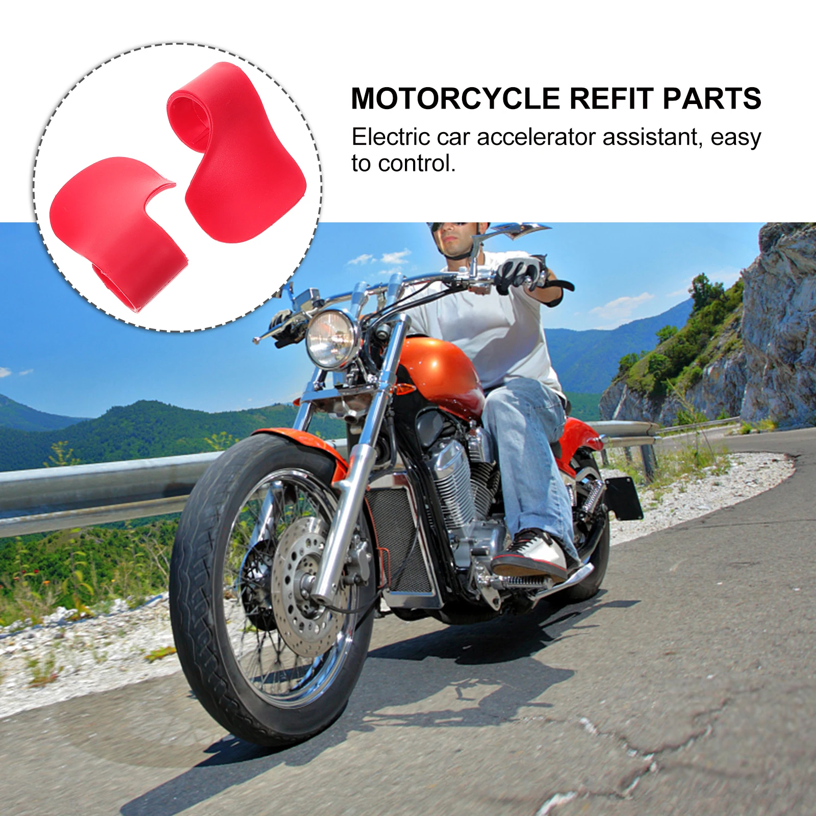 

6pcs Throttle Clip Motorcycle Cruise Assist ABS Grips Oil Electric Bike Wrist Rest Thumb Control Handlebar Grip for Scooters