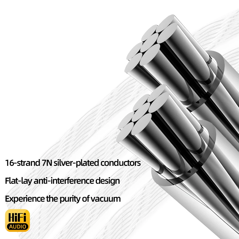 One Pair HiFi OCC Silver-Plated XLR Balanced Cable Male to Female for Microphone Mixing Console XLR Connectors Cable