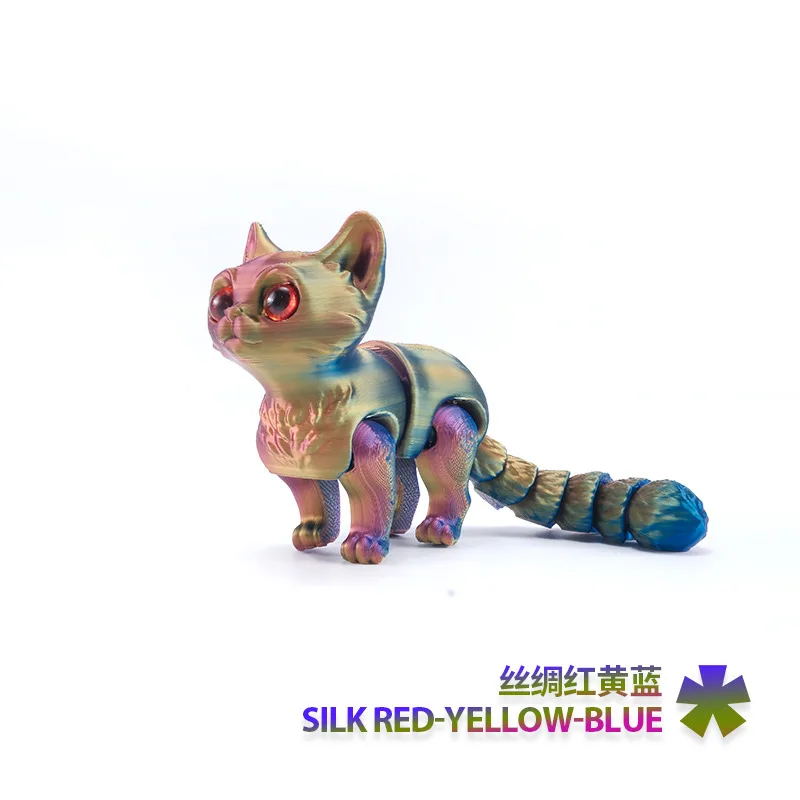 NEW 3D Printed Cat with Multiple Movable Joints for Home Accessories Decor Desk Decoration Children's Gifts Figurine view 5