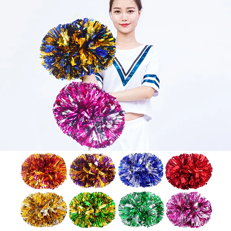 34CM Game Pom Poms Cheerleading Cheering Ball Flower Sports Match Vocal Dance Party Concert Decorator Come On Props Club Supply