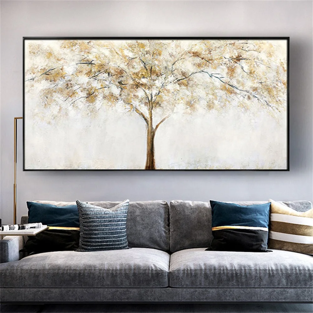 

Handmade Tree Picture Artwork Abstract Colorful oil Paintings Decor Living Room on Canvas Wall Art Pictures For home large mural