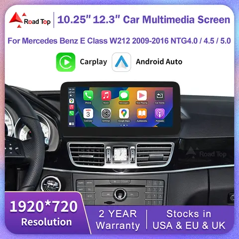 Android Auto Wireless CarPlay Linux Car Multimedia Touch Screen for Mercedes Benz E Class W212 Radio Airplay Mirroring Player
