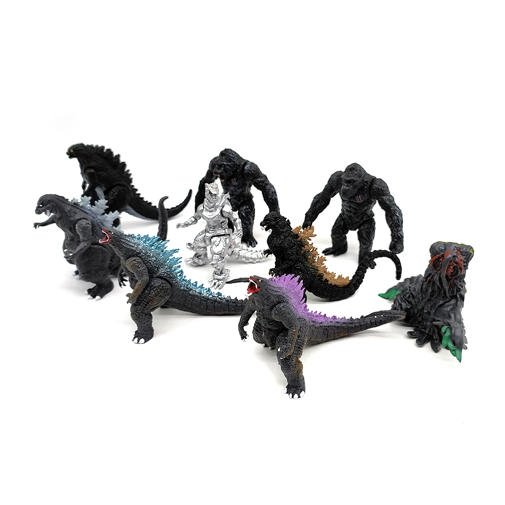 New 8cm Godzilla VS Kingkong Gojira King Ghidorah Figure Model Toys For Kid Boy Gift