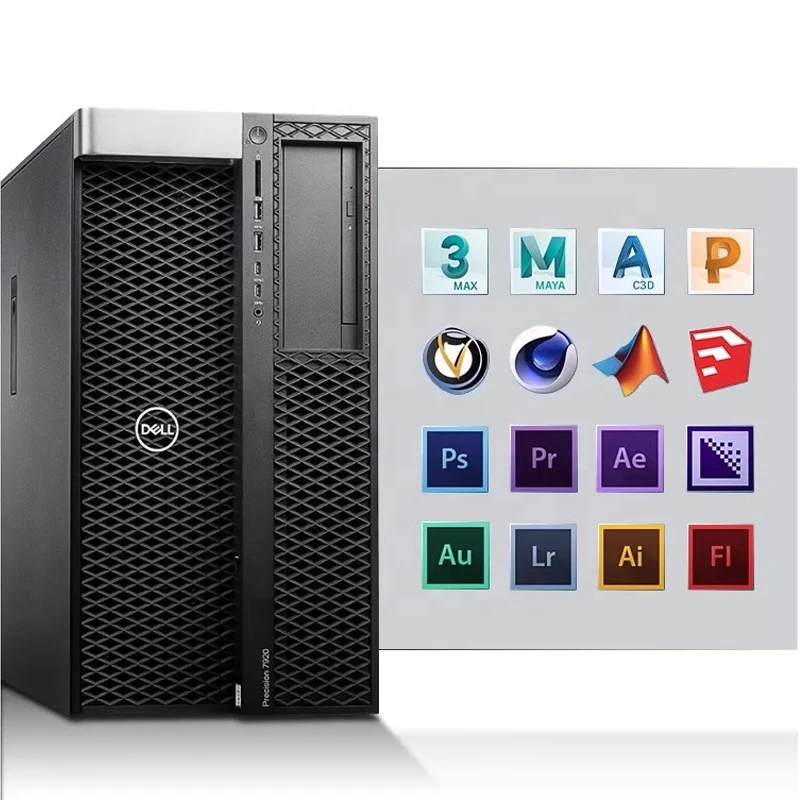 Delle Precision T7920 Tower Workstation Xeon Zweikanal-Chassis Professionelle Tower-Grafik-Workstation Desktop AI Rendering