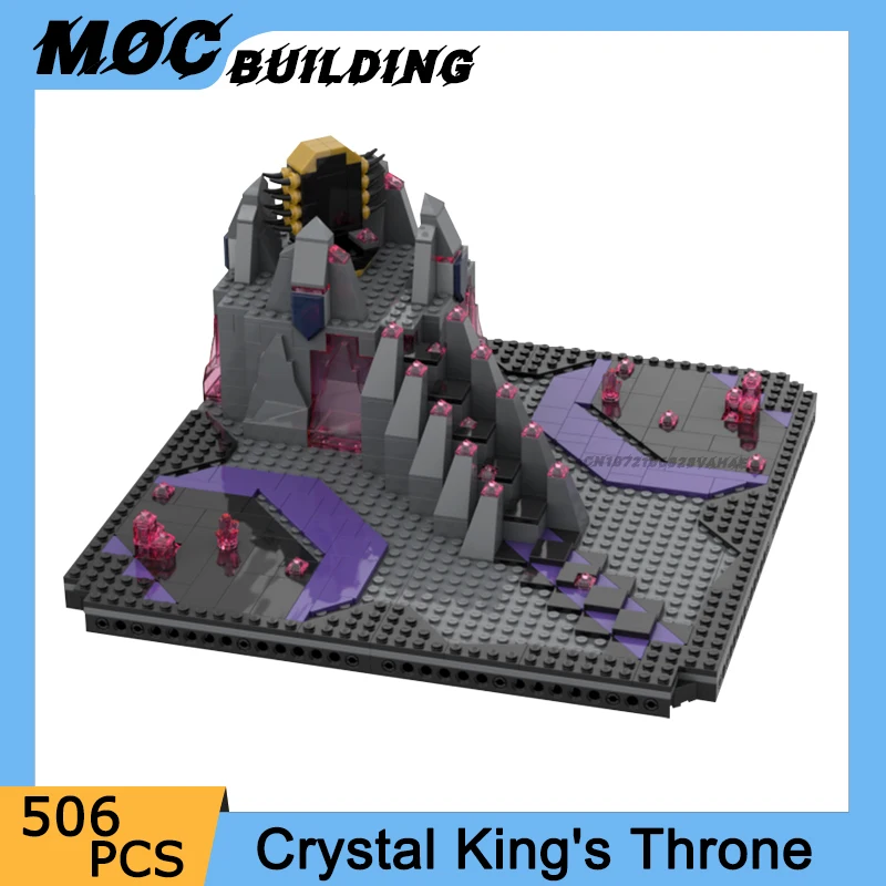 MOC Classic Movie Series Scene Crystal King\'s Throne Model Building Blocks DIY Assembly Bricks Creative Toy Collection Xmas Gift