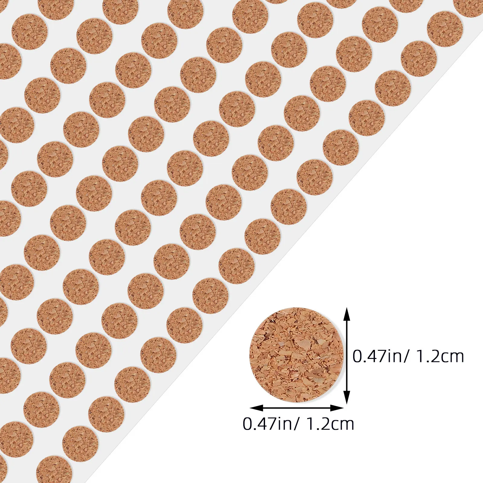 500Pcs Self-Adhesive Cork Padscork Material For Diy Disc Bumpers Padding Furniture Pads Backed Coaster Feet Wall Art For Kitchen
