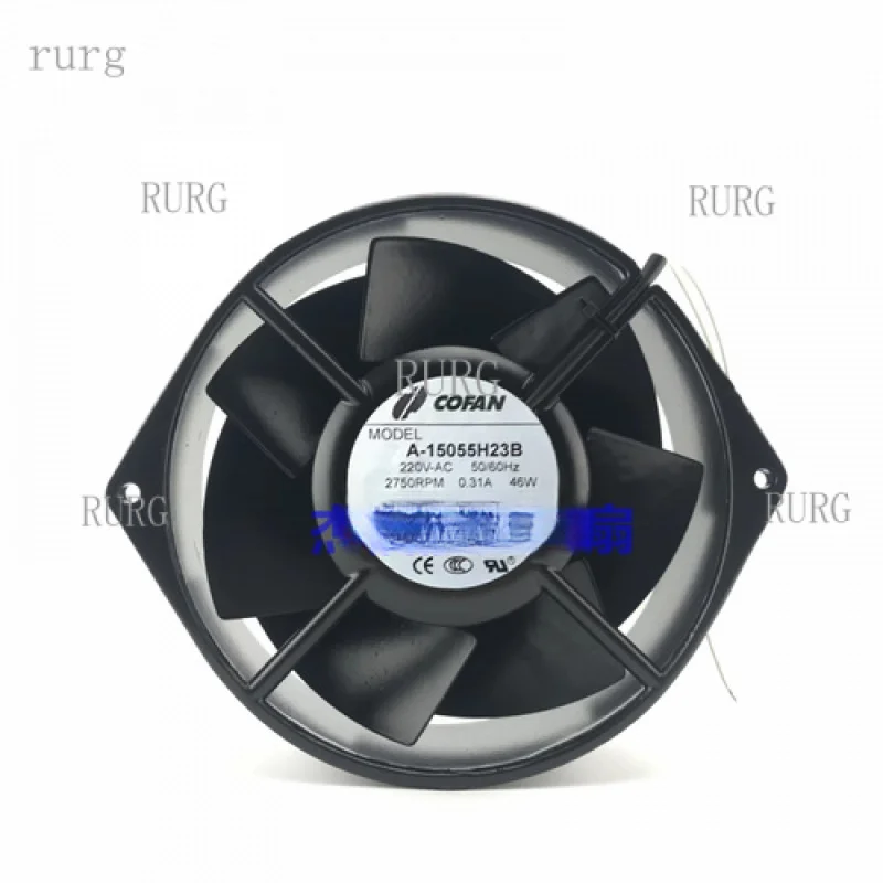 

L 1 pcs for COFAN FAN A-15055H23B 220V 0.31A 46W 15CM 15055 2 WIRE