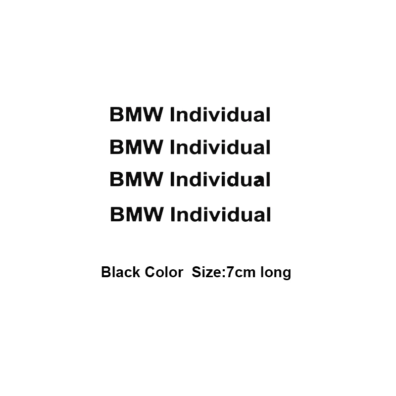 4Pcs Car Wheel Sticker For BMW Individual E46 E60 E39 E70 E83 E85 E87 E90 F10 F20 F30 1 2 3 5 7 X Series M3 M5 M7 M2 - Image 4