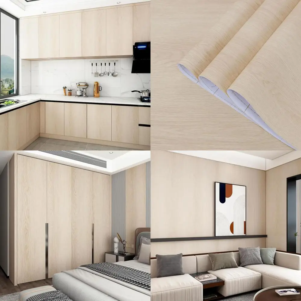 

Очень широкие обои из дуба, зернистость древесины 48 x 1977, матовые самоклеящиеся, водонепроницаемый винил «сделай сам» для стен и мебели