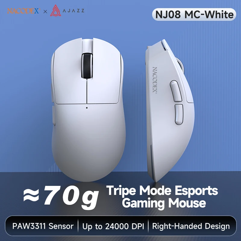 AJAZZ NJ08/MC/Ultra Tri-Mode Wired/2.4G/Bluetooth Gaming and