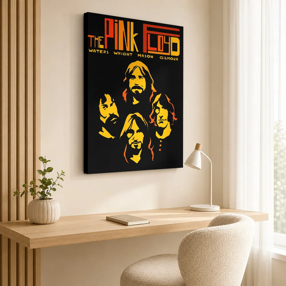 Pink Floyd Band Canvas Painting Poster Customized Retro Music Canvas Wall Art for Bedroom Decor Collectible Ready to Hang Gift