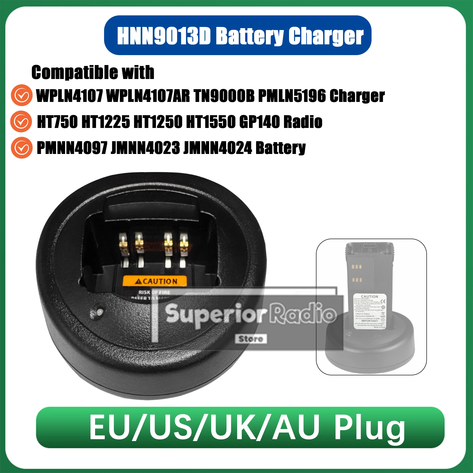 

WPLN4107 HTN9000 PMLN5196 Replacement Charger Dock Compatible with HT1250 HT1550 Radio NN4001 HNN9008 HNN9013 Batteries Charger
