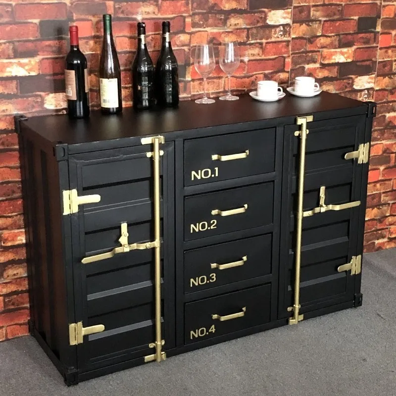 Lockers Industrial wind iron cabinets Personalized tea cabinets Bar grocery boxes Old hotel dining side cabinets
